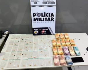 Força Tática prende homem por tráfico de drogas, apreende entorpecentes e R$3,8 mil