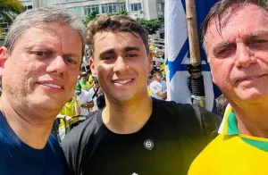 Tarcísio reforça apoio a Nikolas Ferreira após ato em Brasília